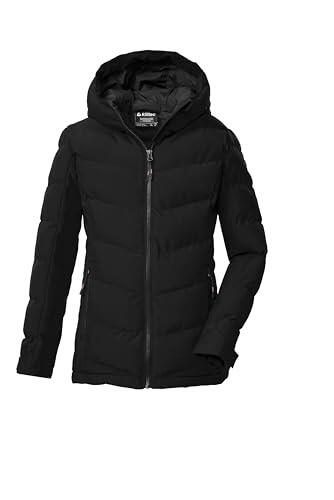 killtec Niñas Chaqueta acolchada/chaqueta funcional con aspecto de plumón y capucha KOW 220 GRLS QLTD JCKT, schwarz, 128, 43506-000