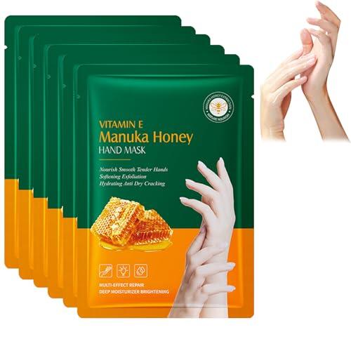 Máscara Exfoliante Para Manos De 6 Unidades, Guantes Hidratantes Reparadores Para Manos Secas, Elimina Piel Muerta Y áspera, Con Vitaminas Y Extractos Naturales Para Mano Agrietadas Y Envejecidas