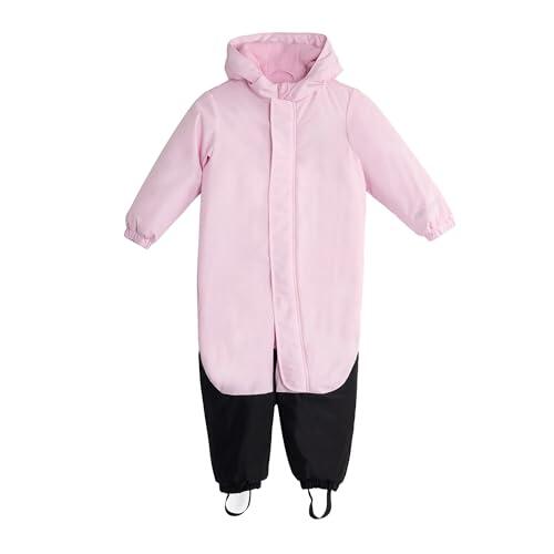 KADVA Mono de Esquí para Niños KIKO Jr Color Rosa Talla 104 Traje de Nieve Infantil Impermeable Resistente al Viento con Reflectores y Capucha Forro Polar