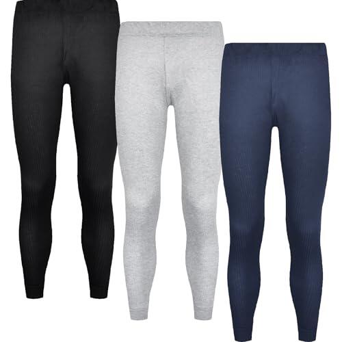 BestSale247 - Calzoncillos térmicos largos para hombre en paquetes de 3 unidades, ropa interior térmica de esquí, de algodón, M