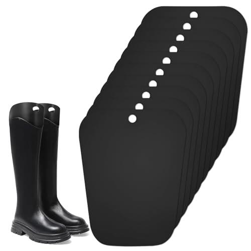 Flycppo 10 Piezas Insertos de Formas de Botas,Moldeadores de Botas de Plástico,Soportes de Botas Altas Insertos,Árboles de Botas Largas para Mujeres y Hombres(Negro,12Inch)