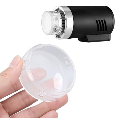 Plyisty Para AD300 PRO Pantalla de Cristal Accesorios de Luz de Fotografía, Cubierta Protectora de Cúpula de Luz Para Iluminación Intermitente AD300Pro