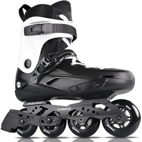 COSMOID Patines en línea para Mujeres y Hombres, Patines de Ruedas para Adultos, Patines Profesionales de Fitness Unisex(D-TC-Black,EU 37-38)