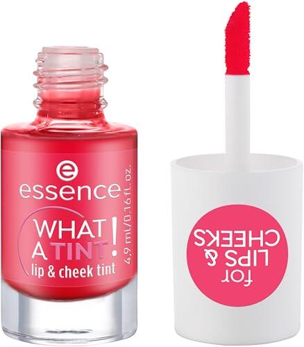 Essence Cosmetics What A Tint, Tinte Para Labios Y Mejillas, De Larga Duración, Resultado Inmediato, Natural, 4.9 ml
