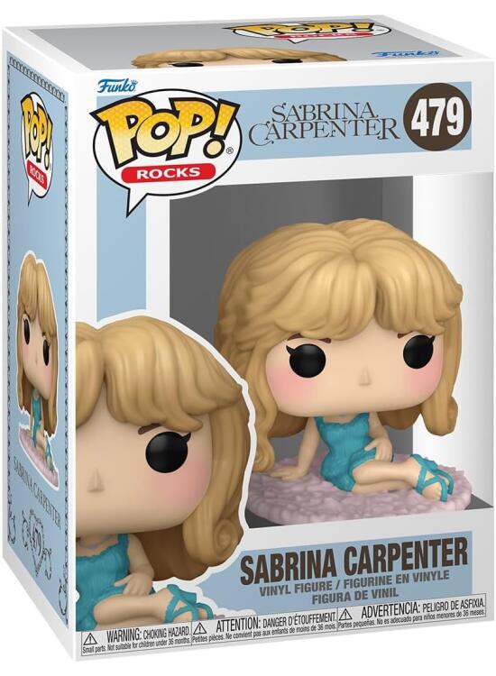 Funko Pop! Rocks: Sabrina Carpenter - Night Gown - Figura de Vinilo Coleccionable - Idea de Regalo - Mercancía Oficial - Juguetes para niños y Adultos - Figura Modelo para coleccionistas y exhibición