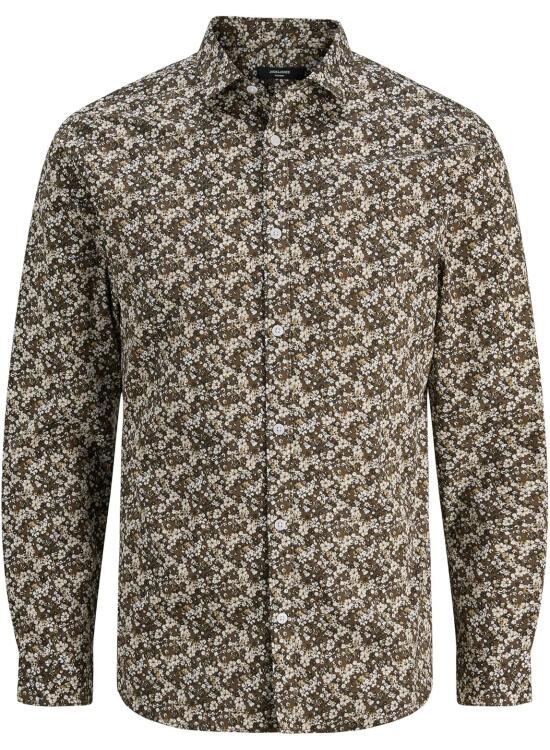 JACK & JONES Jprblablackpool Stretch AOP LS Shirt Sn Jprblablackpool Stretch AOP LS Shirt Sn Hombre (Pack de 1)