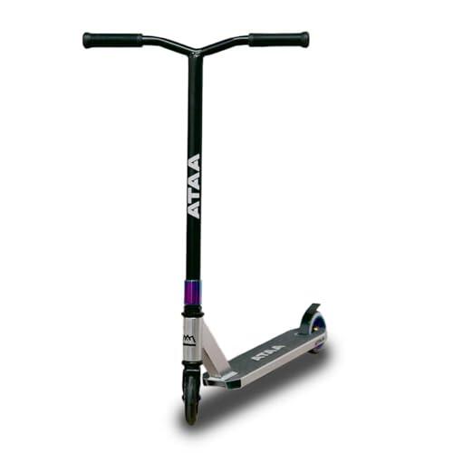Patinete Freestyle ATAA Blazer Plateado para Trucos con Manillar Acero Ruedas PU 110 mm y rodamientos ABEC 9 a Partir de 10 años y para Adultos