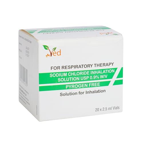 Solución salina isotónica para inhalación VED, cloruro de sodio (NaCl) al 0,9%, 20 viales monodosis de 2,5 ml para adultos y niños