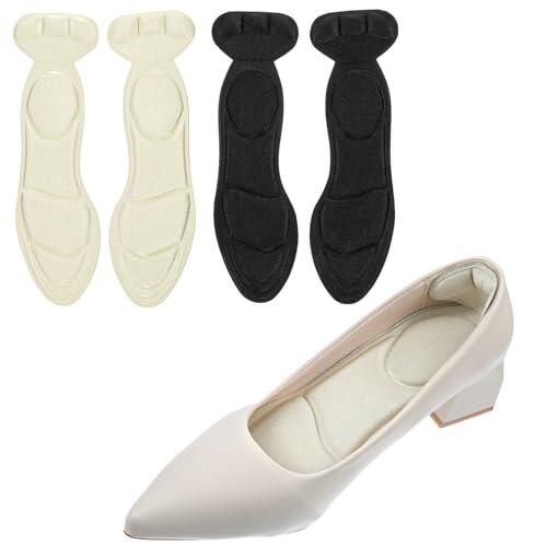 AOZUO 2 pares de plantillas para zapatos de mujer, plantillas de tacón alto, plantillas autoadhesivas para zapatos de mujer, plantillas para zapatos demasiado grandes