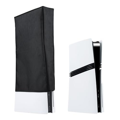 Mcbazel Vertical Funda Antipolvo para PS5 Pro,Consola Juegos Funda Vertical Protectora de Tela Oxford de Nylon con Recorte para Playstation 5 Pro Disco y Digital Consola – Negra