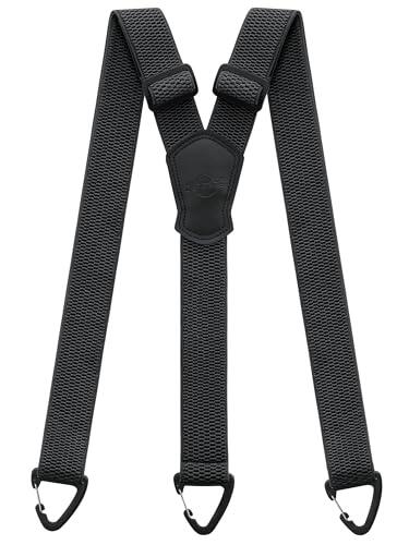 Kohentact Tirantes para Hombre Extra Resistentes de 3,8 cm de Ancho, Usables Bajo la Ropa, con 3 Presillas de Botón, Ideales para Pantalones de Trabajo, Pantalones de Esquí y Overoles