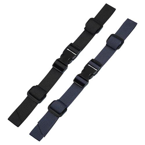 WOLMIK 2 pares de correas ajustables para el pecho, mochila de liberación rápida, correa de esternón, correa antideslizante para mochila escolar, viajes al aire libre, Negro, azul marino, 37cm