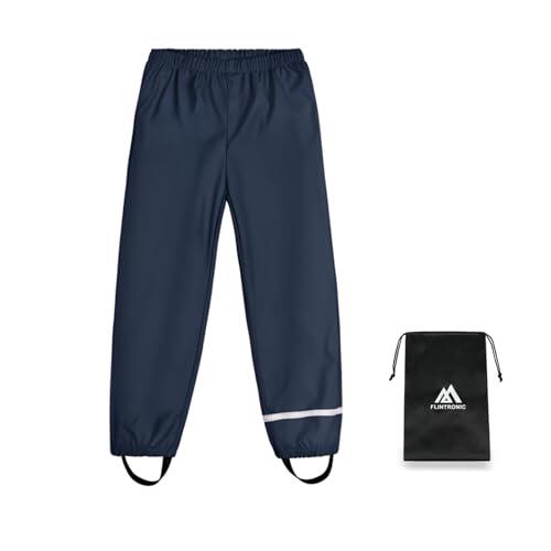 Flintronic Pantalones Chubasqueros Unisex Niños, Impermeables y Transpirables para Barro y Agua