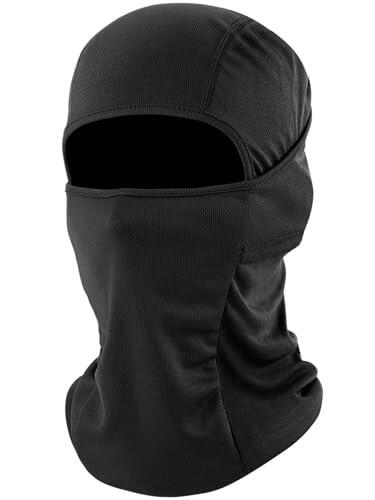 fuinloth Pasamontañas Balaclava Moto, sotocasco Máscara de Esquí Bici Ciclismo Ski Mask Hombre y Mujer Negro