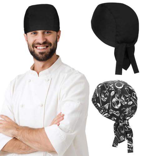 COYUN - Lote de 2 fundas de chef, pañuelo de cocina de polialgodón, ajustable, gorro de trabajo, unisex, ideal para restaurantes, cocinas, panaderías, cafés, hotel y supermercado