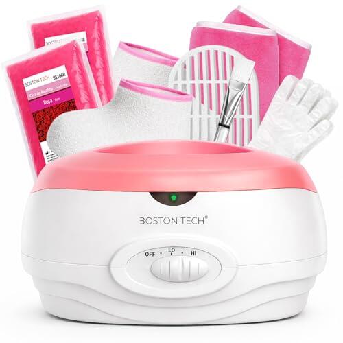 Boston Tech® Baño de Parafina para Manos Maquina parafina que Alivia el Dolor Muscular y Artrosis Capacidad 3L Hidrata y Revitaliza tu Piel Incluye accesorios Premium para uso personal y profesional
