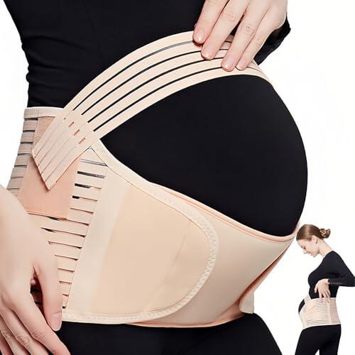 Ideal Swan Cinturón abdominal 3 en 1 para embarazo, banda abdominal para embarazo, ajustable, cinturón de embarazo, soporte para la espalda, suave alivia el dolor pélvico y de cadera para la