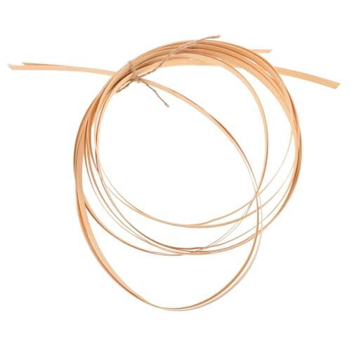 NUOBESTY Tiras de Bambú Beige para Tejido Manual, Fácil de Moldear y Plegables, 2 Rollos para Mantenimiento de Muebles y Elaboración de Cestas Artesanales