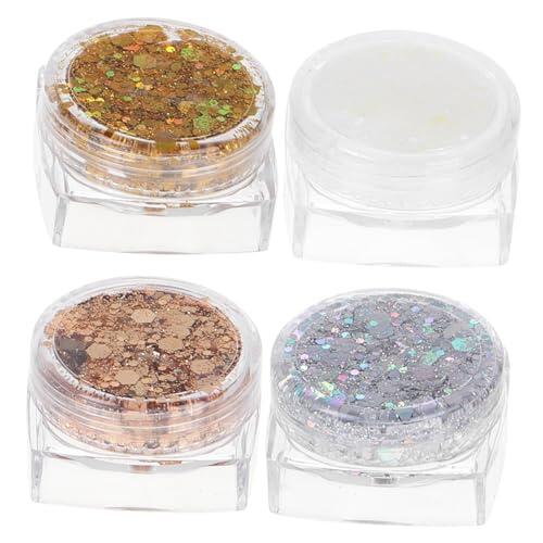 minkissy 4piezas Pegamento Para Rostro Cuerpo Maquillaje Cabello y Ojos Sombras De Ojos Para Decoración De Uñas y Halloween