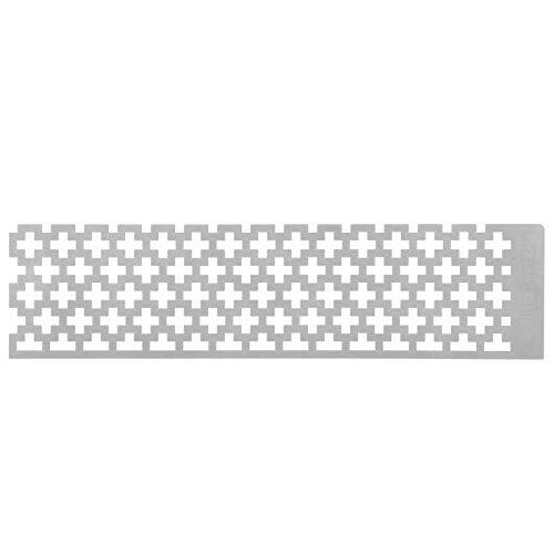 Suppli5D Regla de Malla para Pintura de Diamante con Rejillas Vacías Accesorios de Pintura de Acero Inoxidable 16X5X1 Regla de Malla para Pintura con Rejillas Vacías Accesorios