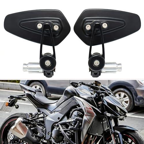YUJYGAO Espejos Retrovisores para Manillar de Motocicleta 7/8" 22 mm universales para Street Bike Quad Scooter Cruiser Cafe Racer Scrambler CB125 MT03 MT07 MT09 MT10 Z650 Z750 Z900