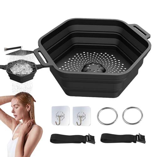 Ducha de hielo, ducha de baño de hielo - Enfriador de baño de hielo plegable,Enfriador de agua plegable para baño de hielo, accesorio de ducha helada, baño de hielo Portátil refrigerado r