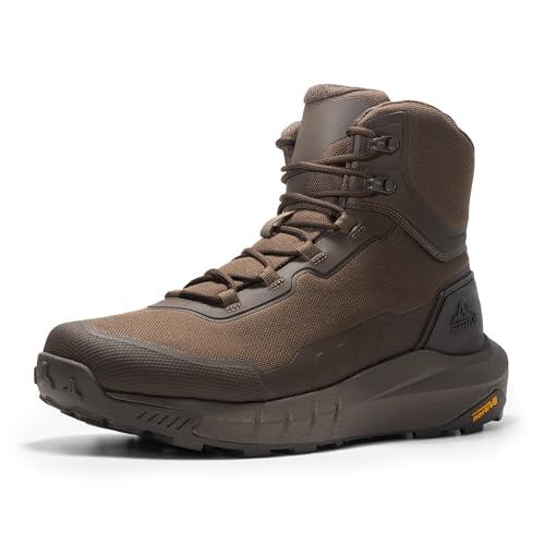 NORTIV 8 Botas de Militares Ligeras Botas Tácticas de Seguridad Hombre Transpirable Botas de Combate Policiales Antideslizantes,Size 44.5,Marron Oscuro,NMUMMT2503