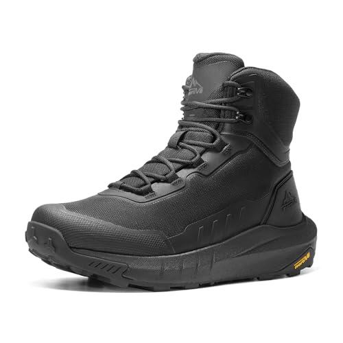 NORTIV 8 Botas de Militares Ligeras Botas Tácticas de Seguridad Hombre Transpirable Botas de Combate Policiales Antideslizantes,Size 46,Negro,NMUMMT2503