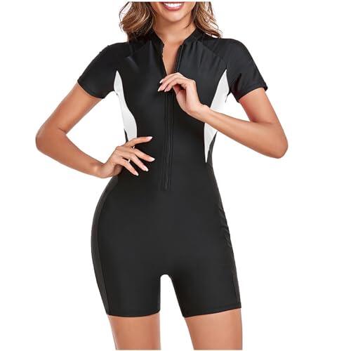 2025 Traje de Neopreno para Mujer Cremallera Trasera Traje de Neopreno Corto Mujer Traje de Neopreno de Manga Corta para Surf Natación Kayak Snorkel Piragüismo Buceo