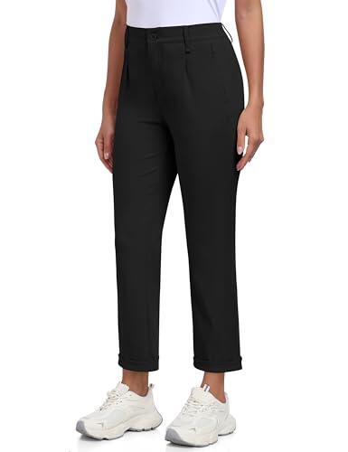 MoFiz Pantalones de Golf para Mujer Elegante Oficina Trabajo Pants con Bolsillos for Casual Viaje