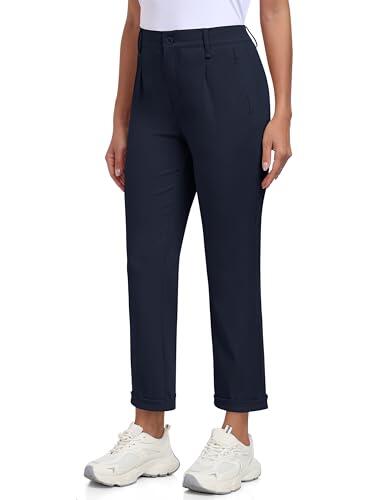 MoFiz Pantalones de Golf para Mujer Elegante Oficina Trabajo Pants con Bolsillos for Casual Viaje