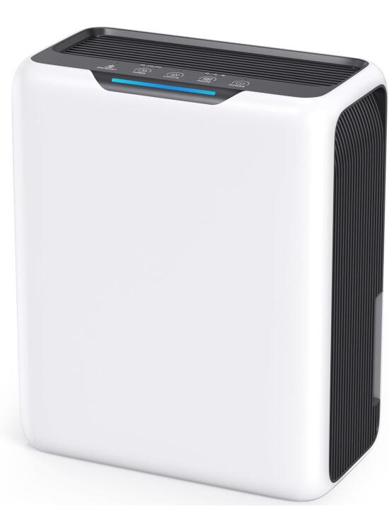 Deshumidificador 3L, Deshumificadores de Humedad para el 20 ㎡ Hogar, Doble Efecto Peltier, 30dB Ultra Silencioso, Descongelación Inteligente, Temporizador de 24H