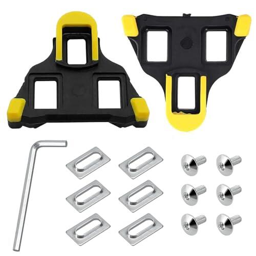 Calas de Bicicleta de Carretera,2 PCS Calas Carretera Compatibles con SPD-SL Antideslizantes para Hombres y Mujeres Ideales para Carreras y Ciclismo Diario SPD Plattensatz