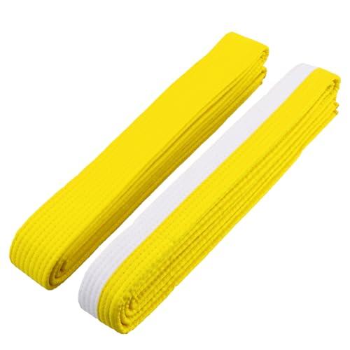 Genérico 2 Pcs Judo Karate Cinturón, Cinturón de Taekwondo para Entrenamiento Diario, Cinturón de Judo Resistente y Protector, Cinturón de Tela Gruesa para Artes Marciales para Competición, 260cm