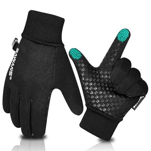 Guantes cálidos de invierno para niños, guantes para correr y ciclismo, pantalla táctil, térmicos, manoplas para niños resistentes al viento, para exteriores, antideslizantes, para equitación, guantes
