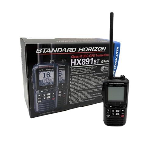 Standard Horizon HX891BT/E Radio VHF marina de mano, 6 W, GPS, IPX8 impermeable, Bluetooth (negro)