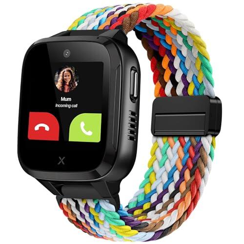 OUTPUTBT Magnético Correa 16mm para XPLORA Kidzi/Xplora X5 Play/XGO 2/XGO 3 Pulseras Nylon Algodón Trenza para Niño Niña