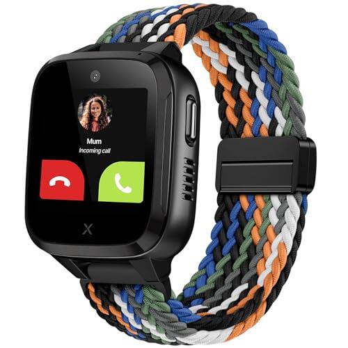 OUTPUTBT Magnético Correa 16mm para XPLORA Kidzi/Xplora X5 Play/XGO 2/XGO 3 Pulseras Nylon Algodón Trenza para Niño Niña