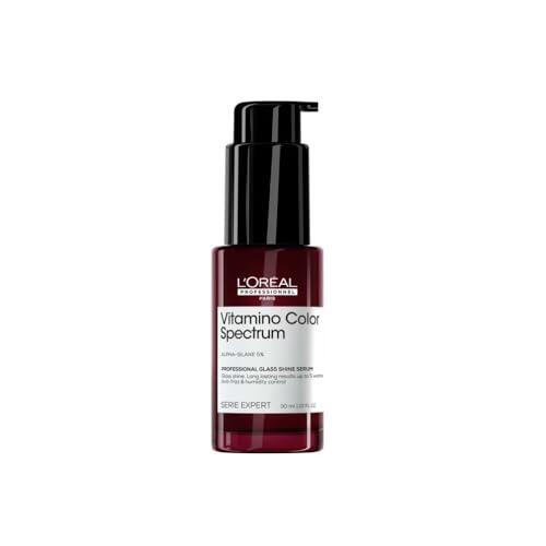 L'Oréal Professionnel Serie Expert Vitamino Color Spectrum Serum Glass Shine, Tratamiento Profesional Anti-frizz con Protección Térmica, Sin Aclarado, Brillo hasta 10 Lavados, Cabello Teñido, 30 ml