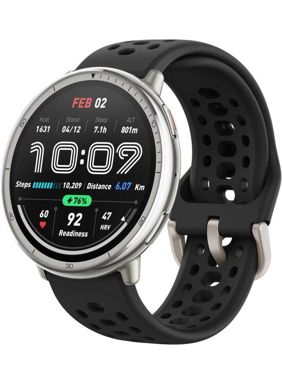 AMAZFIT Active 2 Smart Watch 44mm, AI, Control por Voz, GPS & Mapas sin Coste, Batería de 10 Días, 160+ Modos Deportivos, Resistente al Agua 5 ATM, Compatible con Android & iPhone, Negro