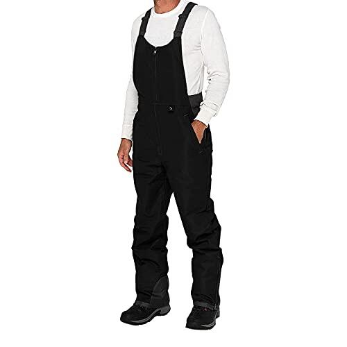 Baberos de nieve para hombre y mujer, holgados, ajustables, impermeables, resistentes al viento, pantalones de esquí