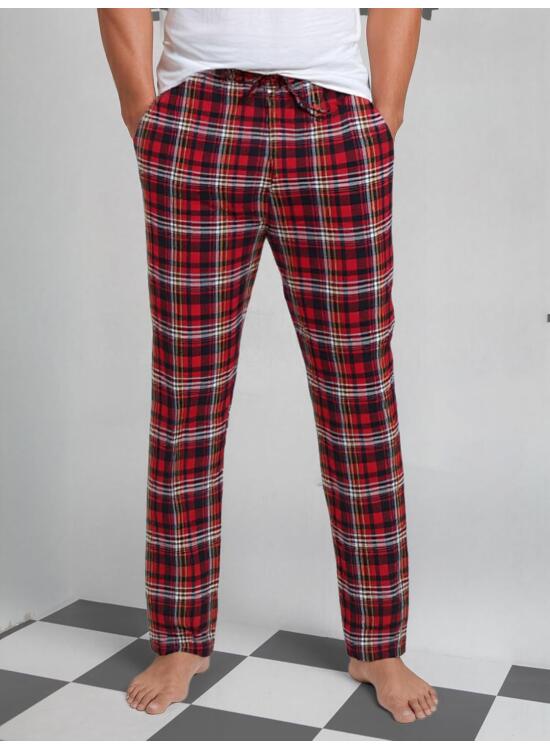 Pantalones de pijama de algodón ajustados para hombre