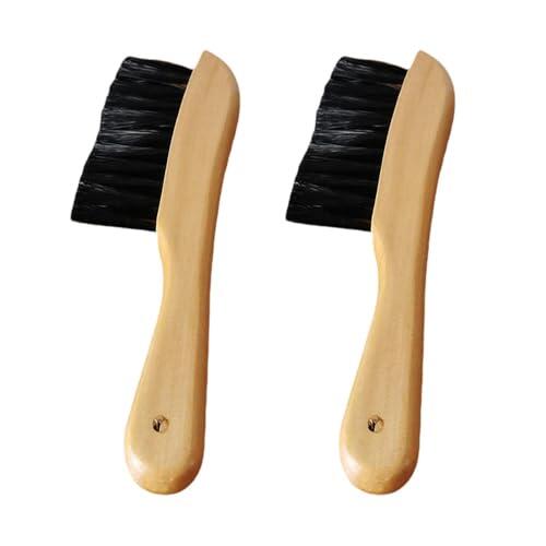 Oshhni Cepillo de Limpieza Portátil para de Billar con Mango de Madera, Ideal para Principiantes, Hombres Y Mujeres, Color Madera