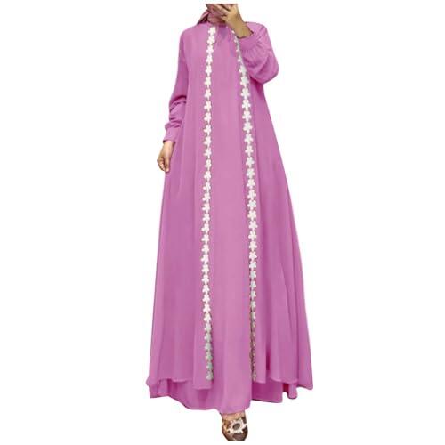 Eauptffy Ropa de oración para mujer - Abaya Vestido Dubai Largo Musulmán Ropa de Cobertura Completa Vestido de Oración Manga Larga Túnicas Islámicas Jilbab Dubai Salah Kaftan Ramadán Namaz Elbisesi,