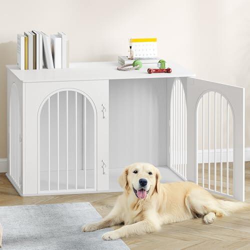 Diseño y funcionalidad: Análisis de la mesa auxiliar y jaula para perros Hzuaneri de 108 cm