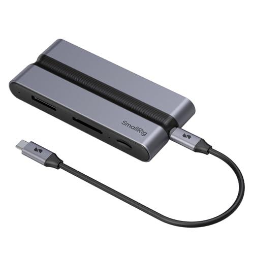 SMALLRIG Estación de Acoplamiento para Lector de Tarjetas CFexpress Tipo A 9 en 1 con USB 3.2 (Gen 2) de 10 Gbps, Lectores SD/TF/CFexpress Tipo A, Puertos USB-A/USB-C/HDMI/Gigabit Ethernet - 4663