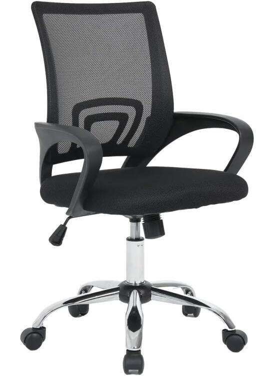 SHIITO | Silla de Oficina | Ergonómica con Ruedas de Nylon con Malla Transpirable en Color Negro | Modelo Aitana - 96 x 48 x 59 cm