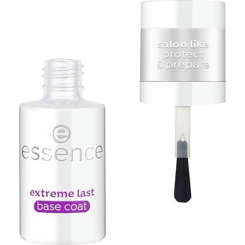 Essence Cosmetics Base De Esmalte Extreme Coat, De Larga Duración, Priming, Proteger, Natural, Brillante, 8 ml