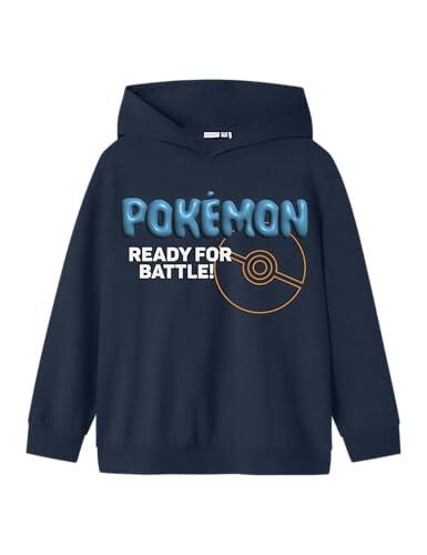 NAME IT Niños Nkmstrek Pokemon Nreg SWE WH BRU Box Sky, Insignia Blue, 122-128