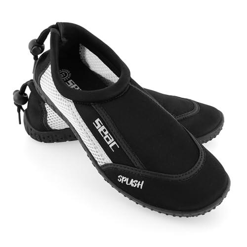 SEAC Splash, Zapatillas para Rocas para Adultos y niños, de Secado rápido, Zapatillas para el mar, la Playa y la Piscina, Gris/Negro, 41